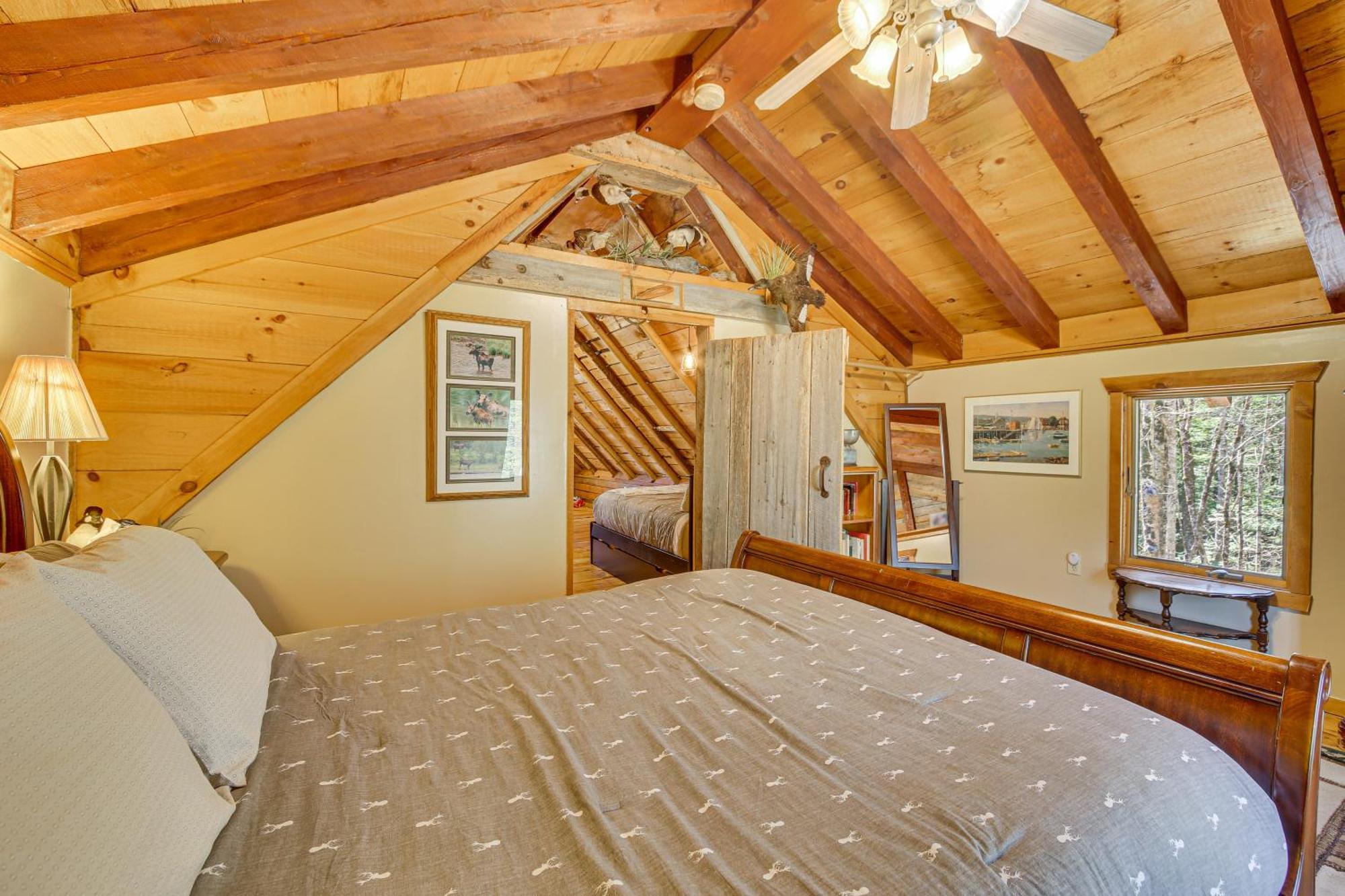 Rustic Searsport Cabin Loft And Sunroom On 10 Acres Extérieur photo