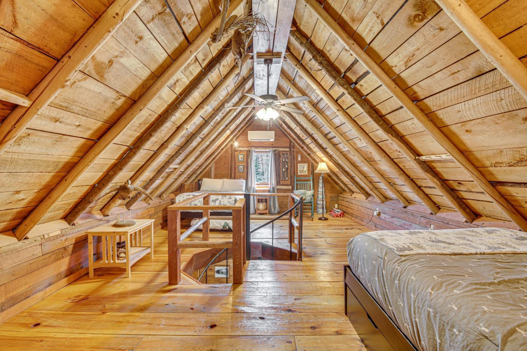 Rustic Searsport Cabin Loft And Sunroom On 10 Acres Extérieur photo
