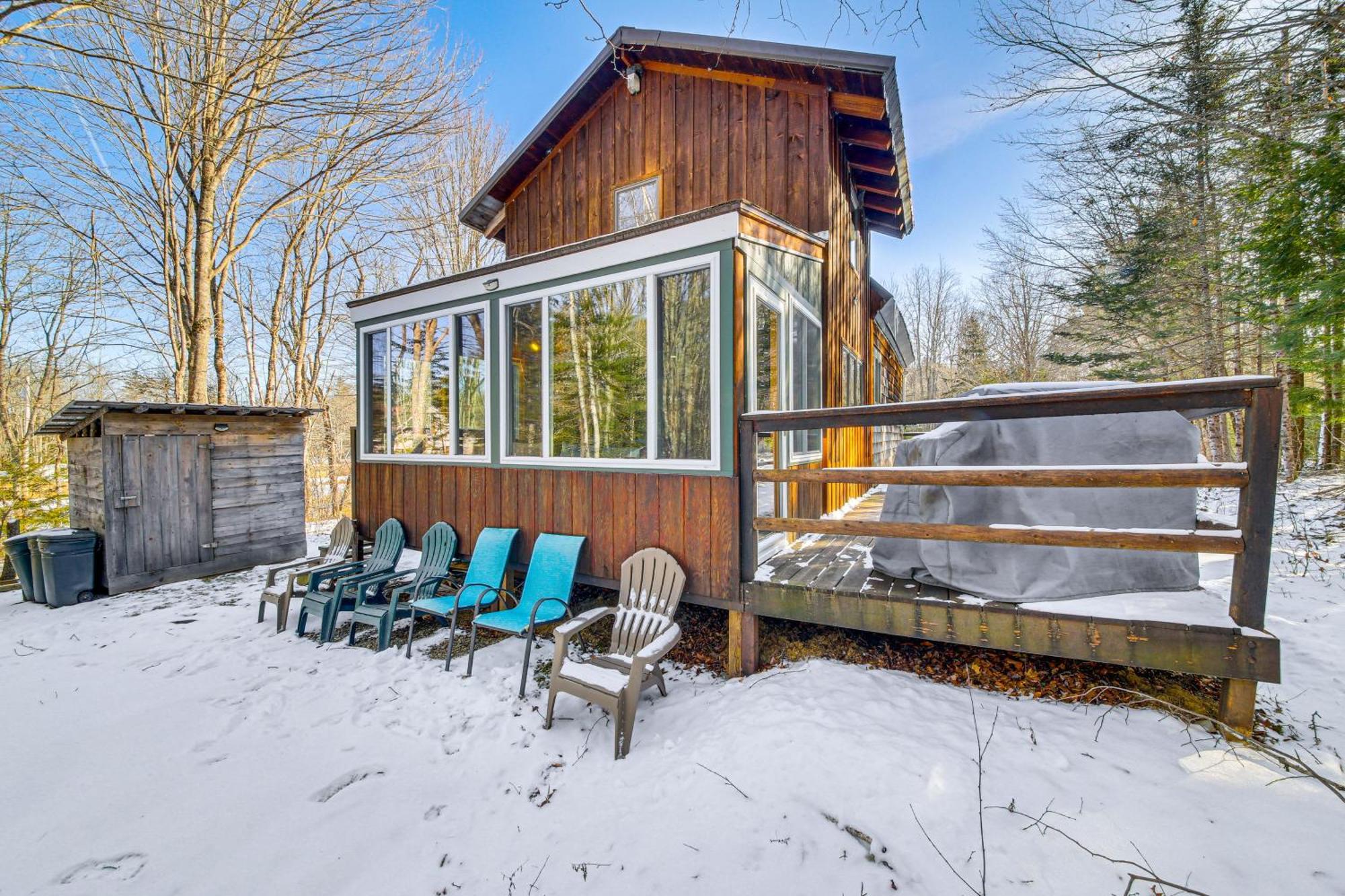 Rustic Searsport Cabin Loft And Sunroom On 10 Acres Extérieur photo